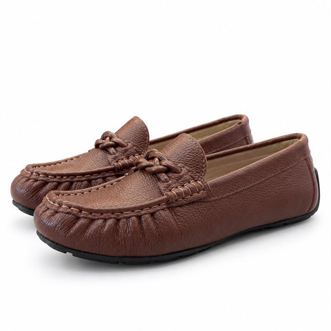 Mocassim Silvia Couro Cacau