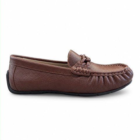 Mocassim Silvia Couro Cacau