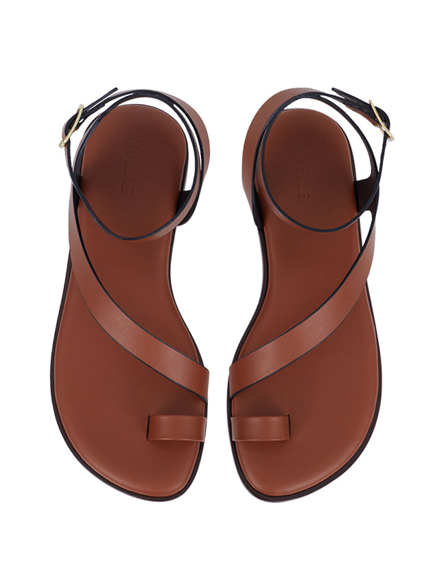 Rasteira Flora Caramelo