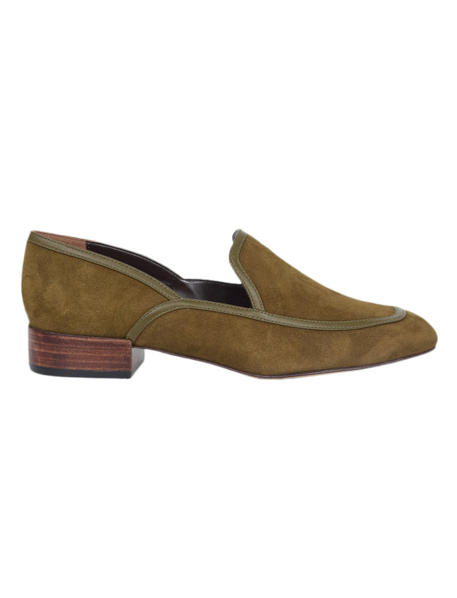 Loafer Aria Camurça Alcaparra