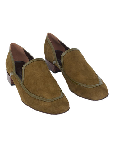 Loafer Aria Camurça Alcaparra